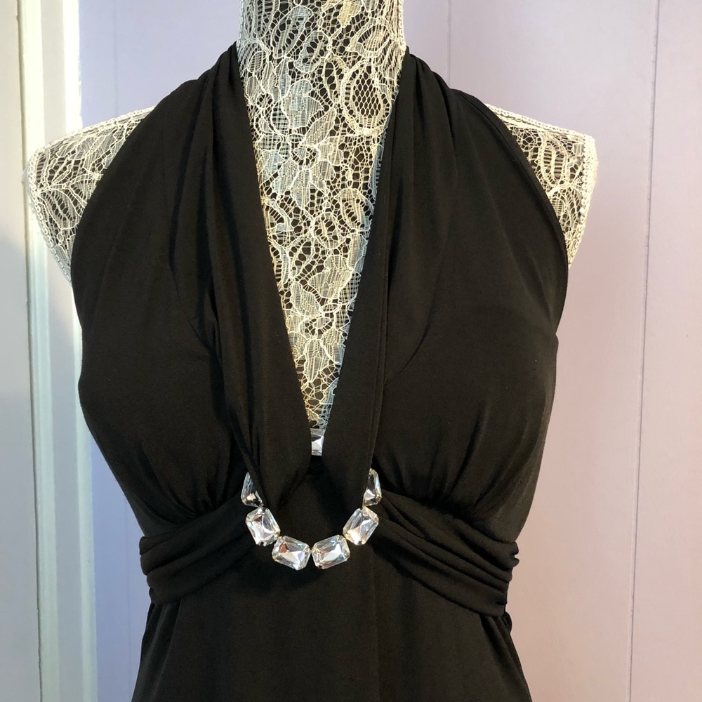 Black halter dress - Picture 2 of 5